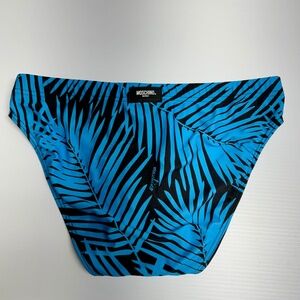 Moschino Blue Palm Tree Print Men's Swim Brief (Small)
